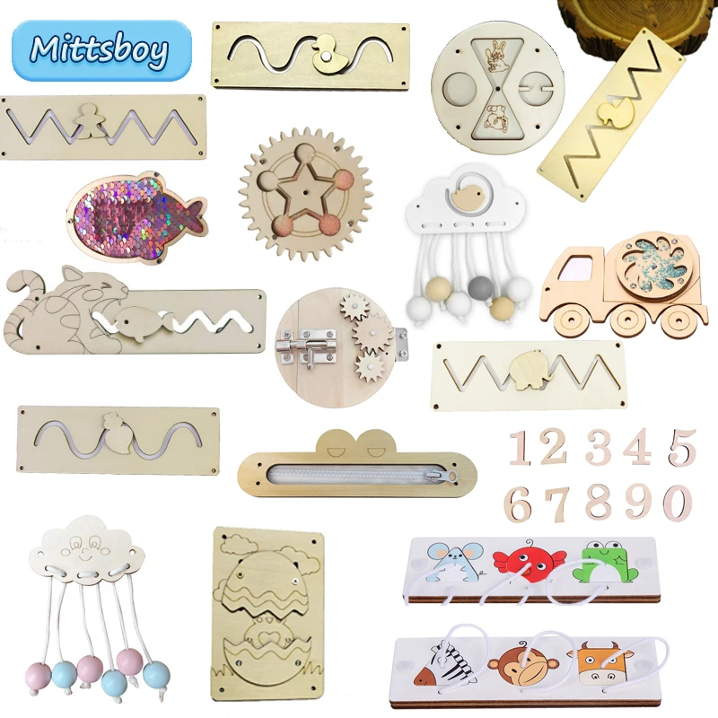 Montessori Wooden Busy Board Toddler - DIY 바쁜 보드 몬테소리 교육 장난감