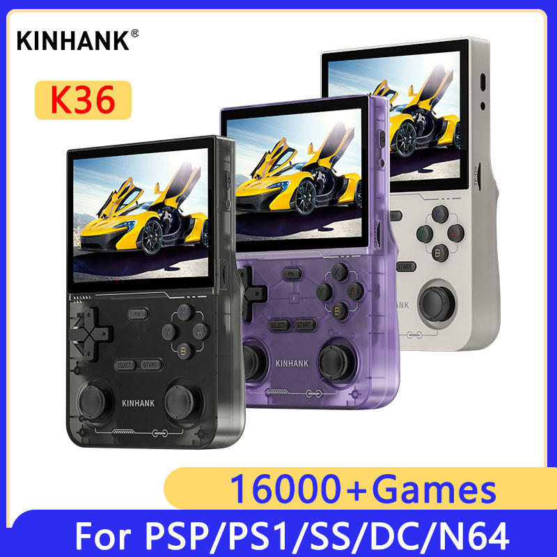 Retro Handheld Game Console R36S - KINHANK K36 레트로 핸드 헬드 비디오
