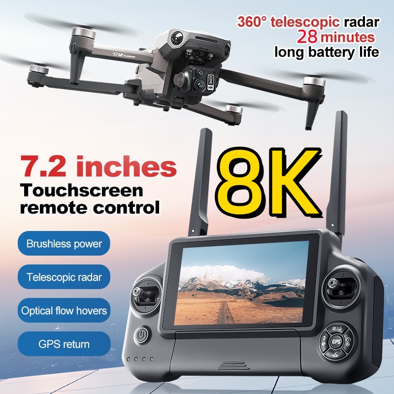 8K 3축 짐벌 브러시리스 7.2인치 터치스크린 FPV - Fpv Brushless Rc Drone 4K 리뷰 및 가격