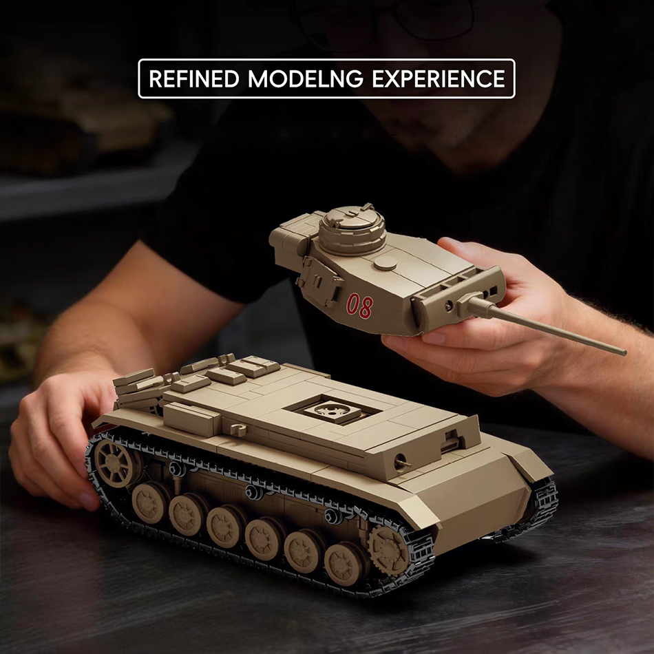 2차 세계대전 아프리카군단 3형 Sd.Kfz.141 탱 - Lego Compatible Military Tank 리뷰 및 가격