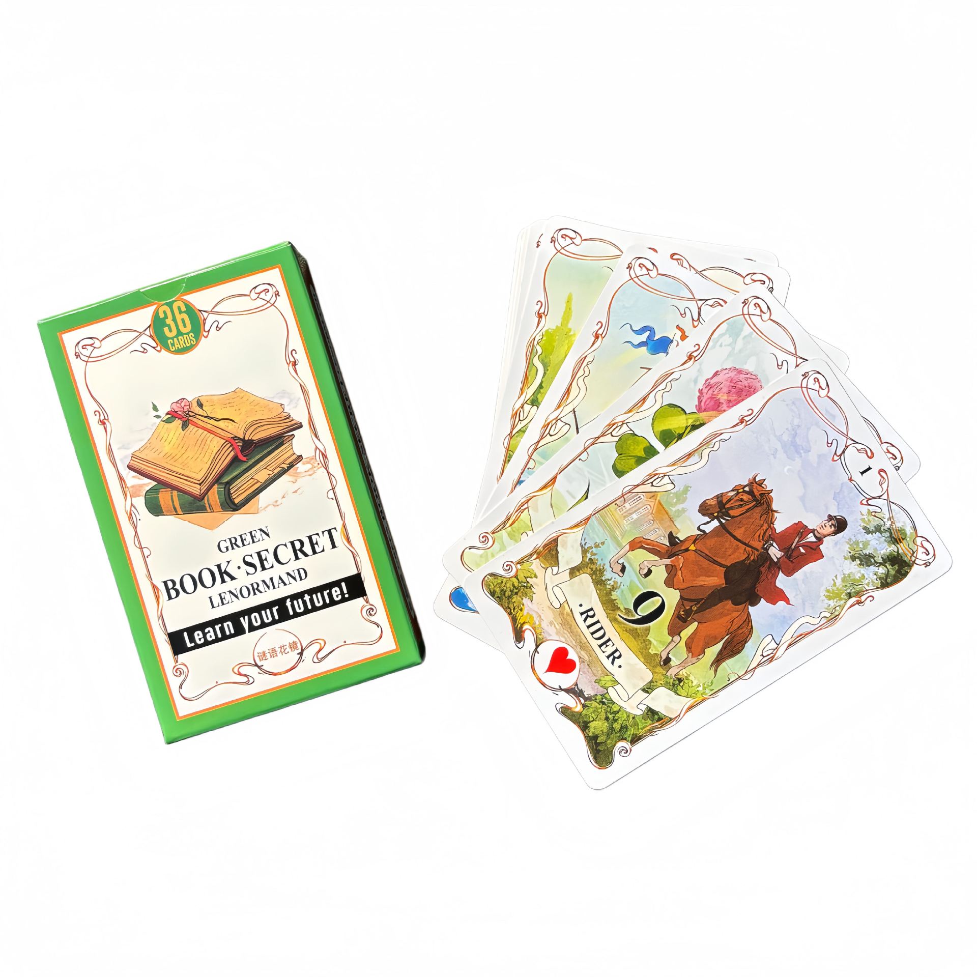 그린북 시크릿 레노르망 오라클 카드 36장 영어판 올드 - Tarot Cards Deck With Guidebook 리뷰 및 가격