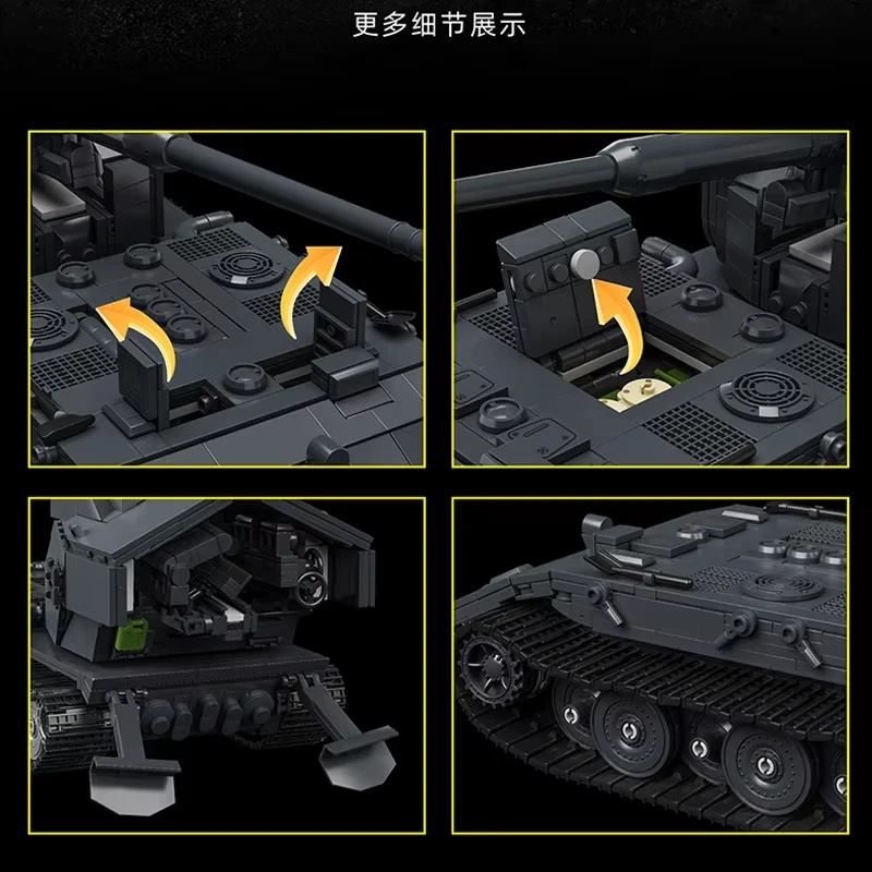 97017, 2036개 부품으로 구성된 MOC 대형 독 - Lego Compatible Military Tank 리뷰 및 가격