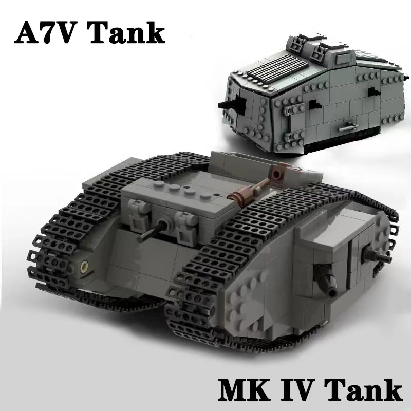 인기 있는 독일 군용 건축 블록 세트, MK IV 전차 - Lego Compatible Military Tank 리뷰 및 가격